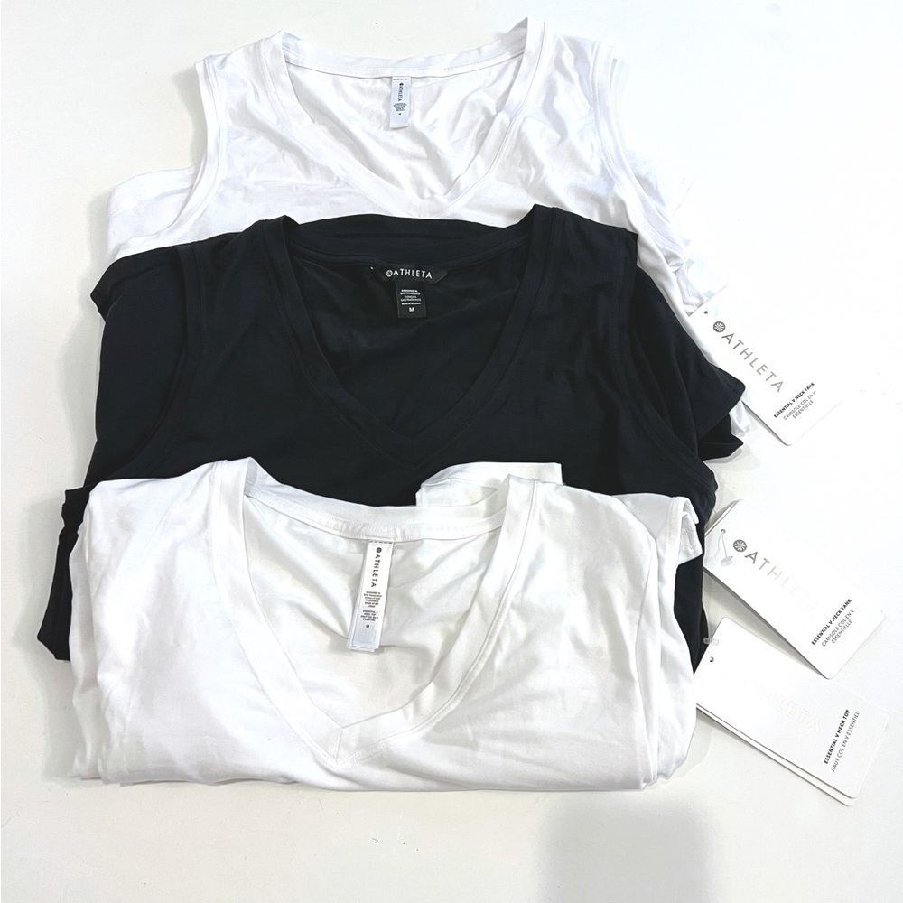 NWT Athleta Tank Tops and Long Sleeve Tee Bundle